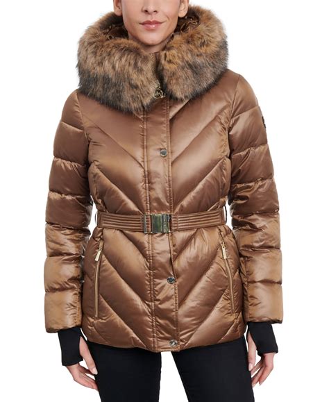 michael michael kors plus size faux-fur-trim hooded puffer coat|Michael kors plus size puffer coat + FREE SHIPPING .